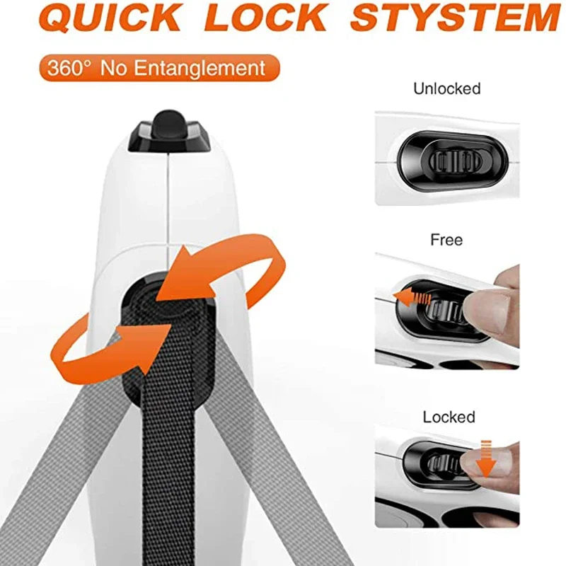 Correa retráctil de nailon duradera para perro, correa extensible automática para perros pequeños, medianos y grandes, cuerda para caminar, 3/5/8M - imagen 2