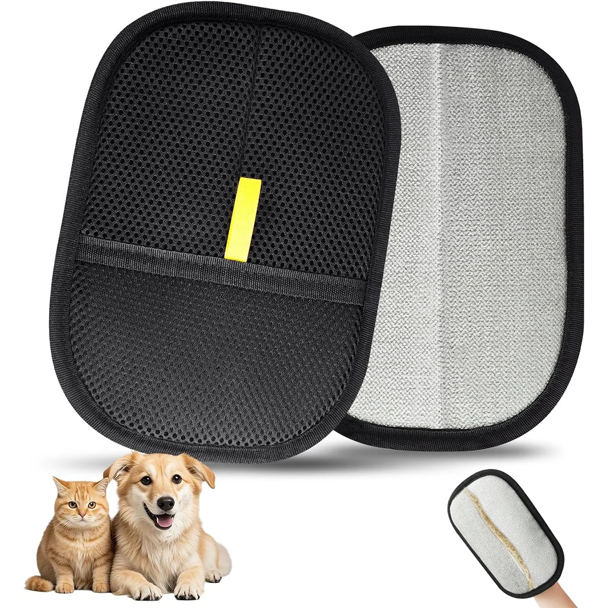 1 Uds. Cepillo de guantes para depilación de mascotas, herramienta de guante de aseo para quitar el pelo electrostático reutilizable para perros y gatos