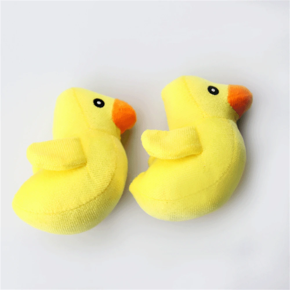 5/10 Uds. Lindo pato de peluche perros pequeños masticar juguete chirriante gato duradero cachorro Molar juguete para morder divertido juguete de entrenamiento interactivo - imagen 5