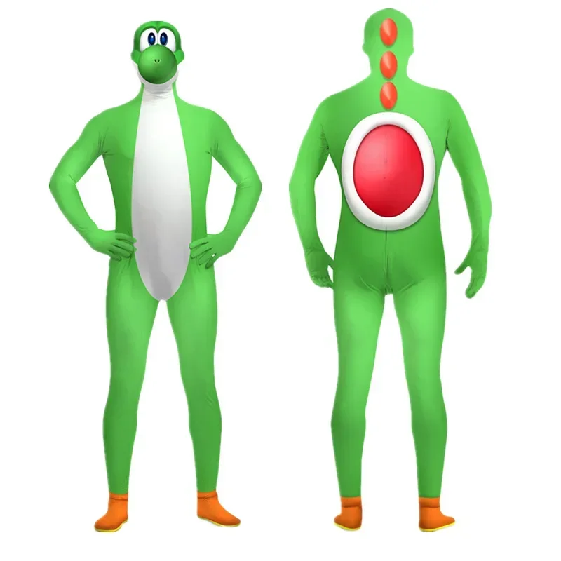 Disfraz de Super Marios Bros Yoshi, disfraz de Anime Bowser, juego de rol de Halloween, mono ajustado, disfraz de Carnaval para hombres y mujeres, traje de fiesta - imagen 2