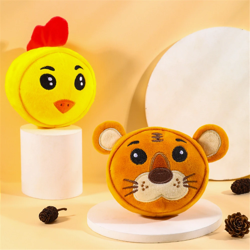 Pelota de peluche para perro, juguetes chirriantes con forma de Animal, cachorro, Chihuahua, juguete interactivo para masticar, divertido, resistente a las mordeduras, suministro de accesorios para mascotas - imagen 4