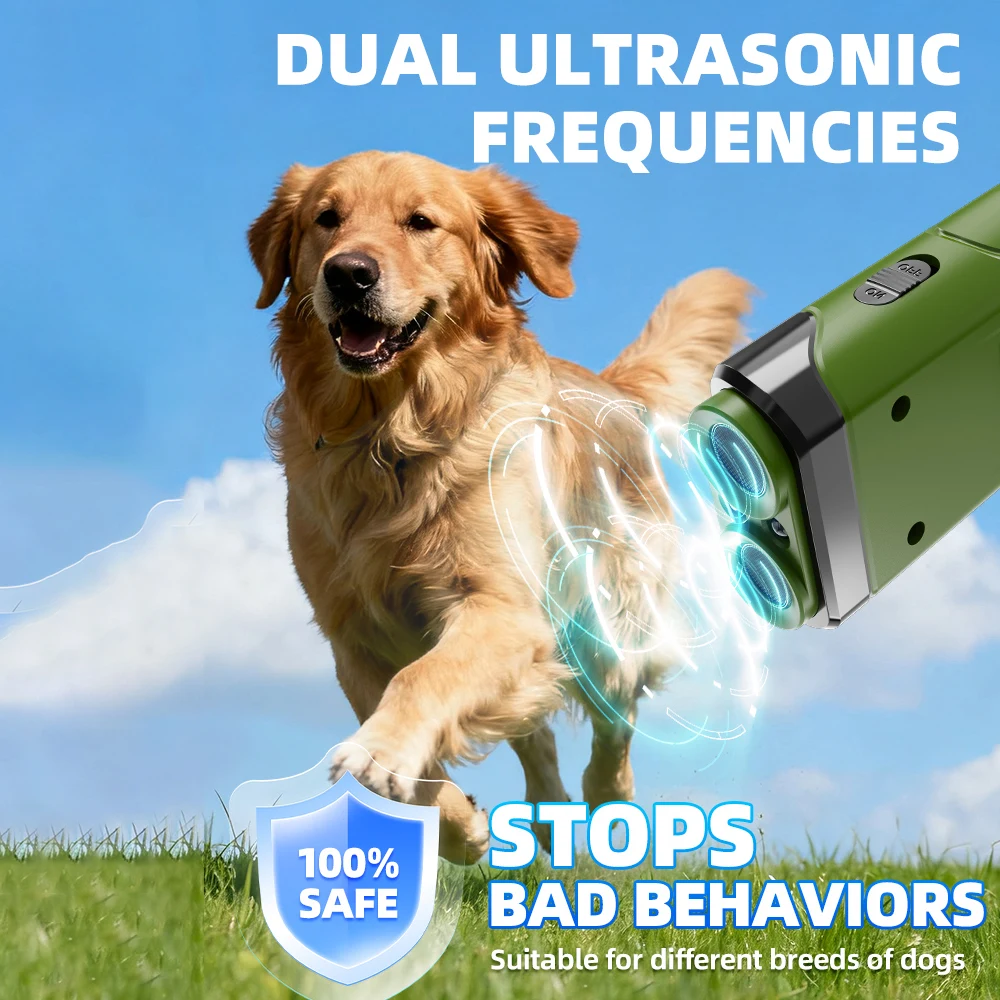 Repelente ultrasónico para perros reduce ladridos – LED recargable - imagen 3