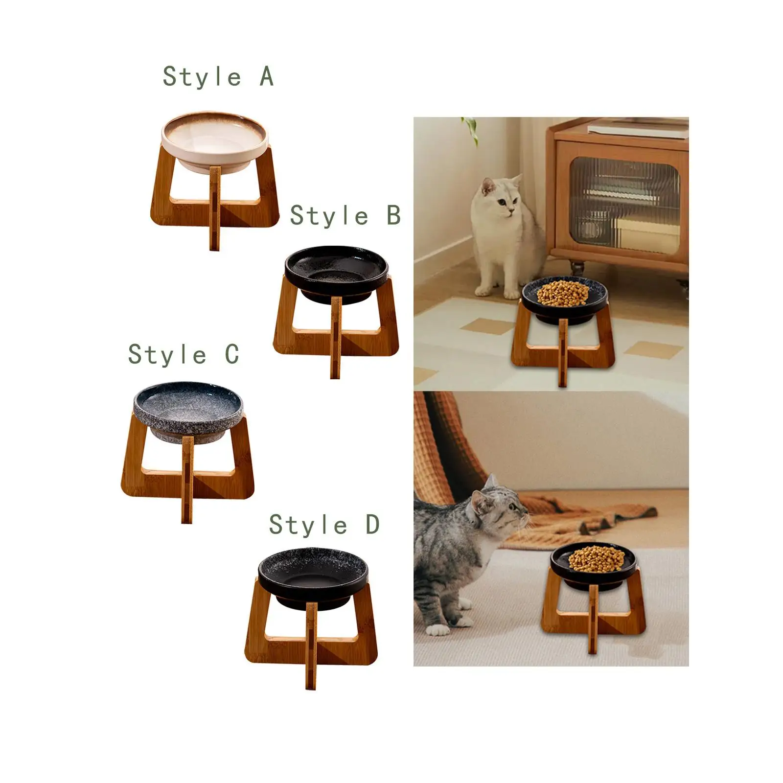 Raised Cat Bowl, Snack Container, Food Container, Prevents Spills, Anti-Function