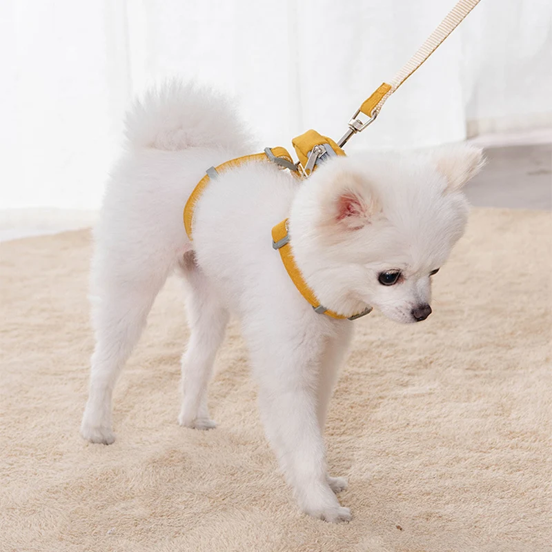 Juego de arnés y correa para perro, mochila extraíble personalizada con bolsa para perros pequeños, Chihuahua, Pomerania, aperitivos para cachorros, suministros para mascotas - imagen 5
