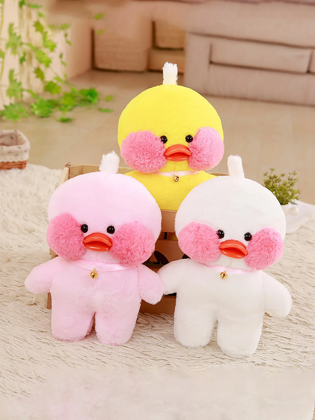 Juguete de peluche pato con campana para cachorros - juego interactivo - imagen 2