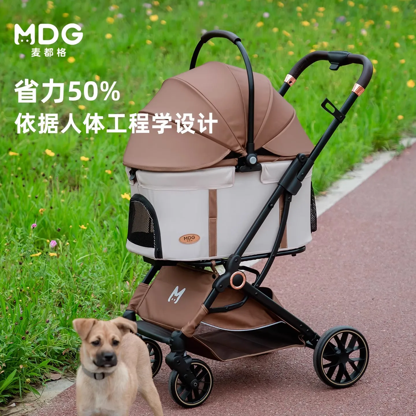 Carrito de viaje plegable para gatos y perros – Tamaño mini y medio - imagen 5