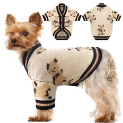 Cárdigan de punto cálido para perros Chihuahua y Bichón – Invierno
