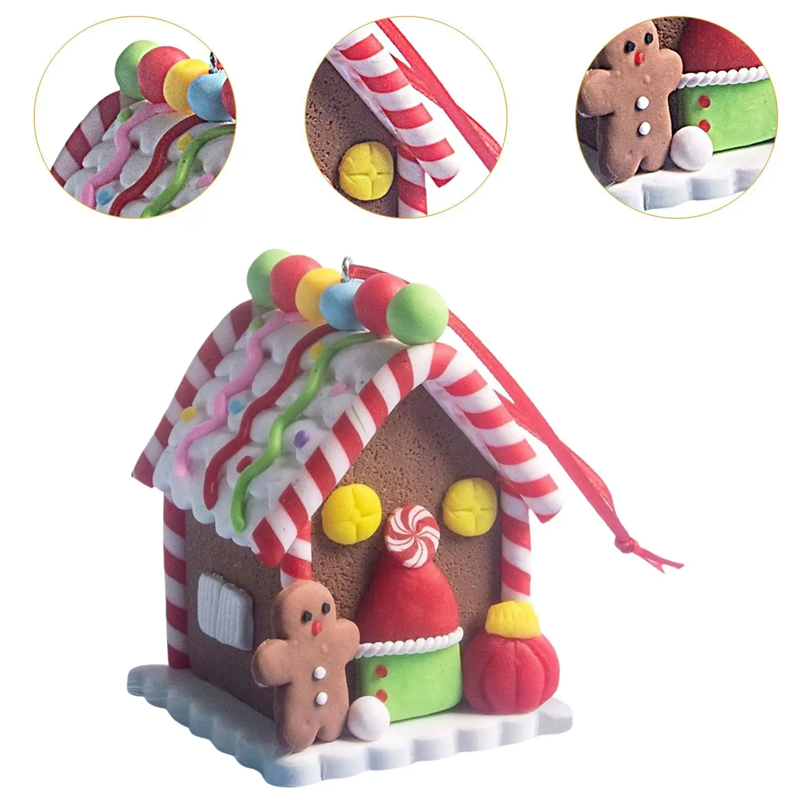 Gingerbread House Ornament Christmas Hanging Decoration Craft Party Supplies