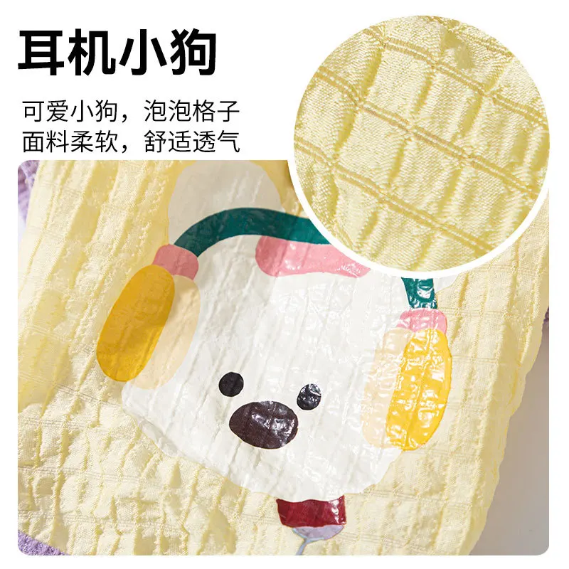 Pet primavera burbuja rejilla puede tirar Teddy perro pequeño primavera fina camiseta gato/perro ropa cachorro ropa - imagen 4