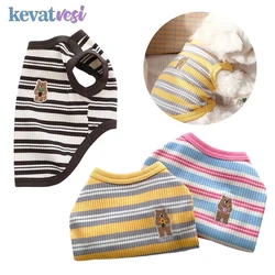 Chaleco a rayas para perros, ropa transpirable para perros, ropa para Chihuahua Yorkie para perros pequeños y medianos, camiseta bonita para cachorros, suministros para mascotas