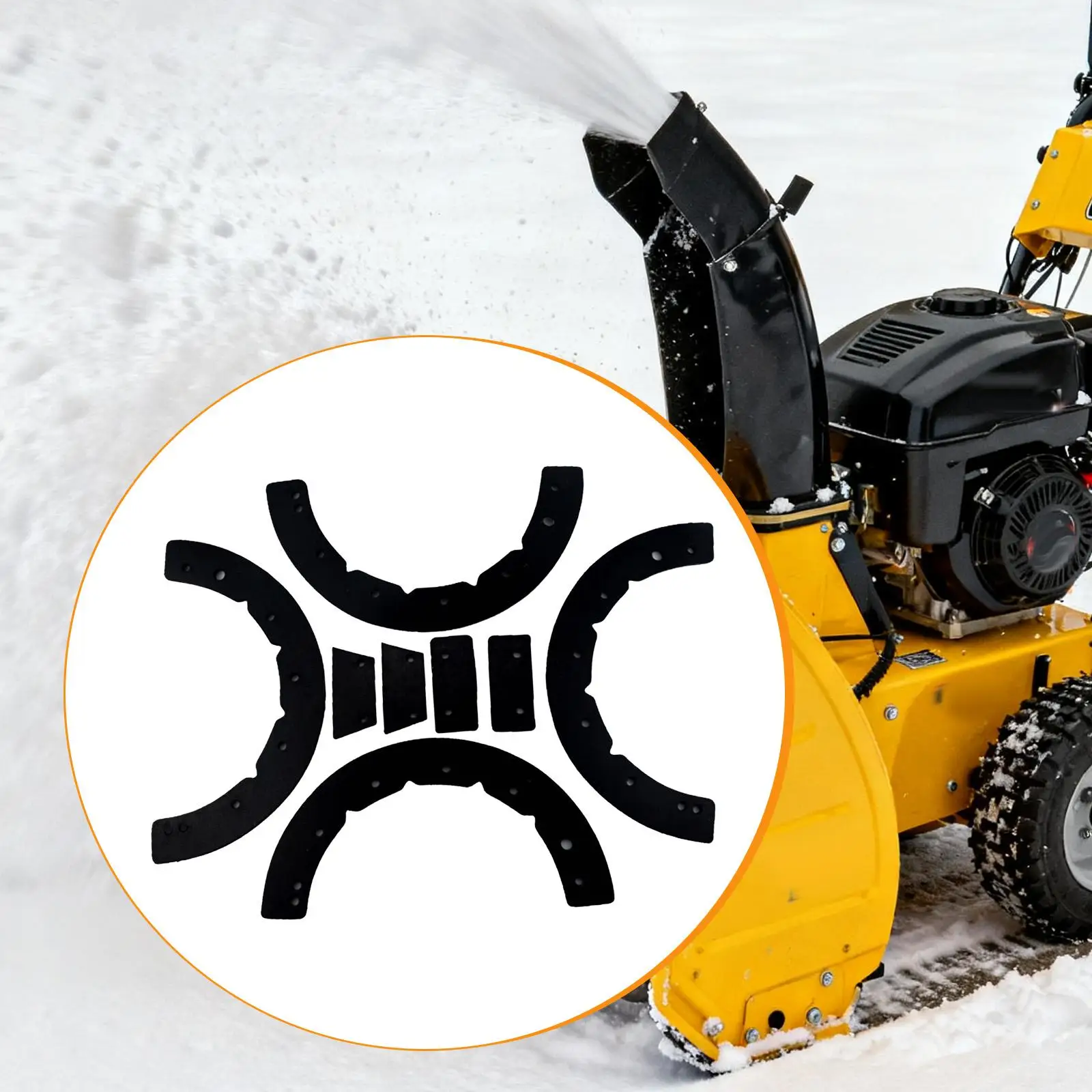 731-0782 Piezas de accesorios de paleta de goma para soplador de nieve, color negro, fácil de instalar, reemplazo profesional para 731-0781 753-0613