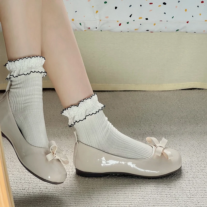Zapatos ballet sin cordones para perros: suela suave nudo mariposa - imagen 5