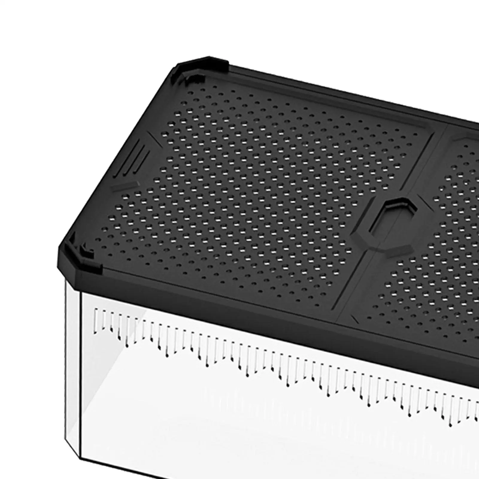 Reptile Feeding Box Aquarium Fish Breeding Box with Vents Reptile Container Display Box Clear Breeding Box for Gecko Scorpion