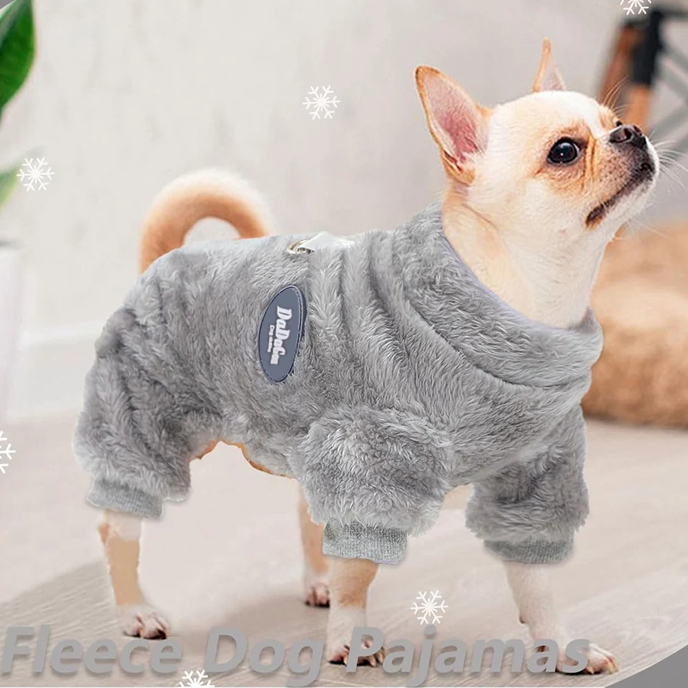 Pijamas de lana para perros, suéter cálido de invierno para perros pequeños, mono elástico térmico suave para cachorros, ropa para mascotas, trajes para gatos - imagen 5