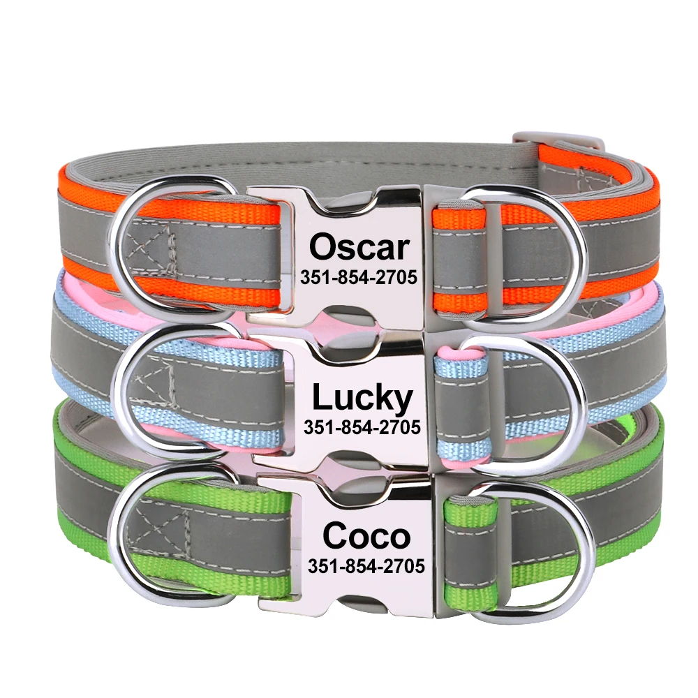 Collar reflectante identificativo para perro Pug – ajustable - imagen 5