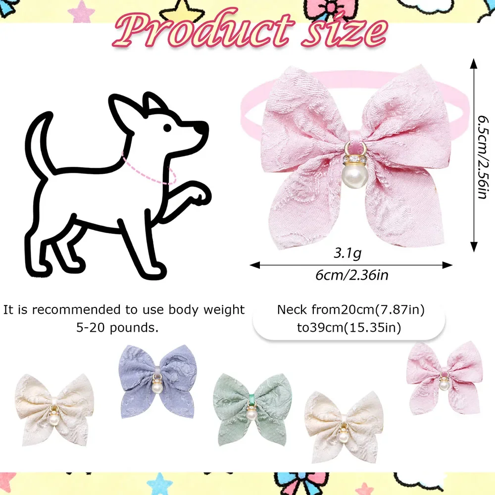 Nuevo 50 Uds pajaritas para perros corbatas para mascotas exquisitos perros lindos pajarita para mascotas Collar para el cuidado de mascotas suministros para perros pequeños - imagen 5