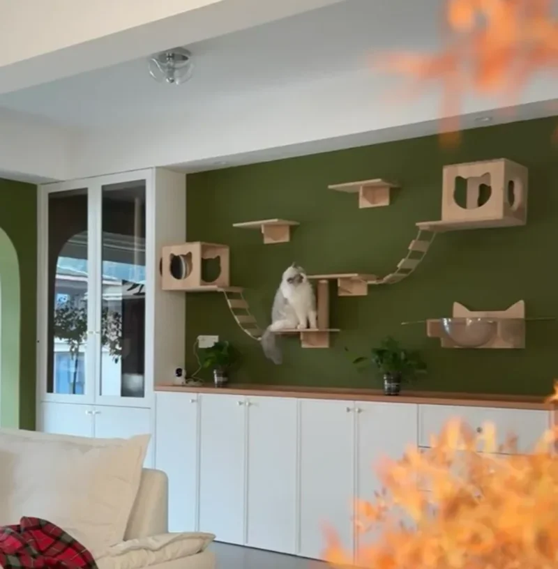 Escalera trepadora de pared para gato con sisal para afilar - imagen 5