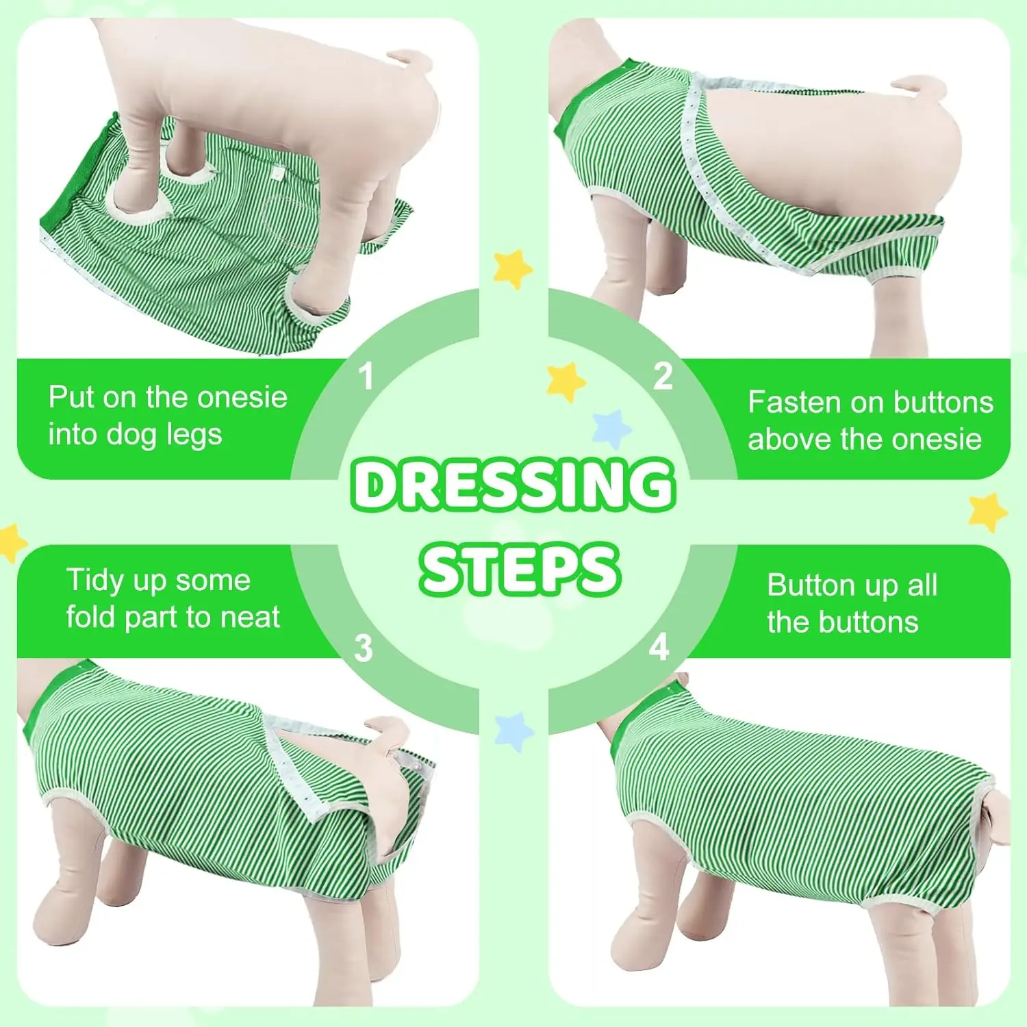 Traje de recuperación para perros, camisa de recuperación de heridas abdominales para perros medianos y grandes, mono antilamer para mascotas después de la cirugía - imagen 5