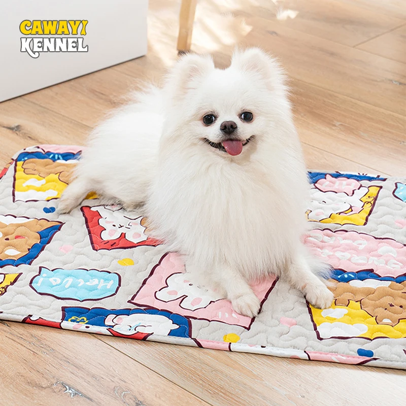 Alfombrillas de refrigeración de verano para mascotas, almohadilla de hielo portátil para dormir para perros pequeños, medianos y grandes, cama transpirable para perros, accesorios para mascotas D9276