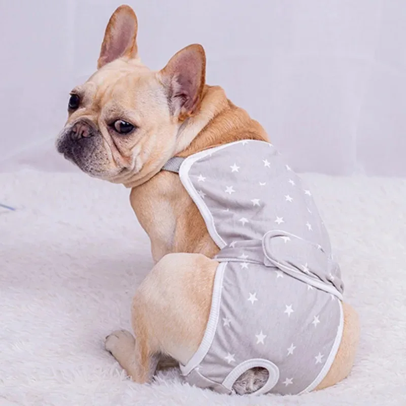 Pañales para mascotas, pantalones cortos para perros, mono, tirantes ajustables, pantalones fisiológicos, ropa interior, bragas sanitarias para perros pequeños y medianos - imagen 4