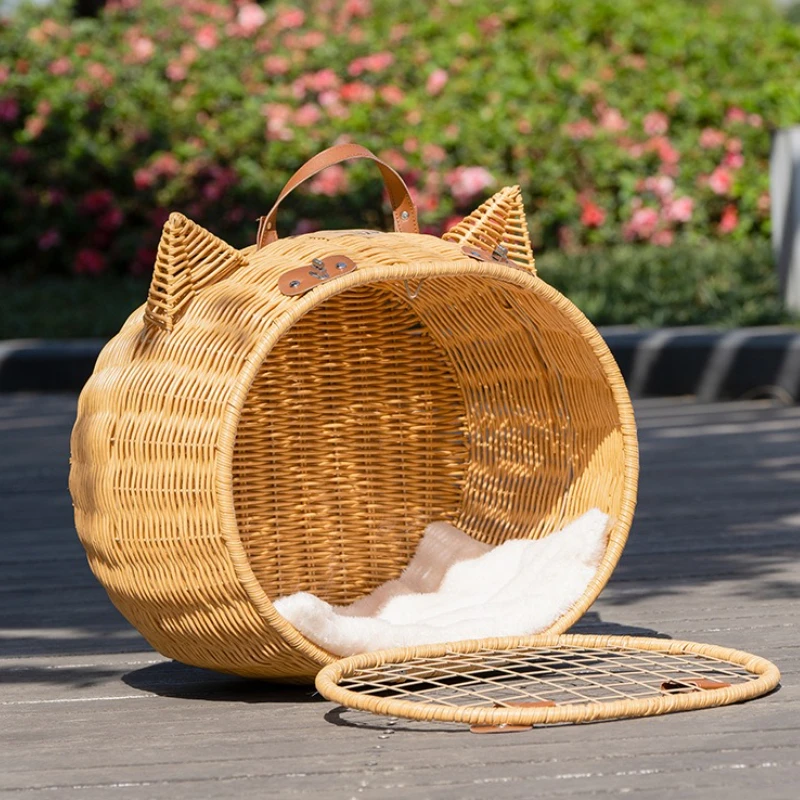 Bolsa portátil para gatos, bolsas para gatos al aire libre de verano, bolsas de viaje transpirables para gatos, mascotas, gatitos, bolsas de transporte para casa de gatitos y mascotas - imagen 5