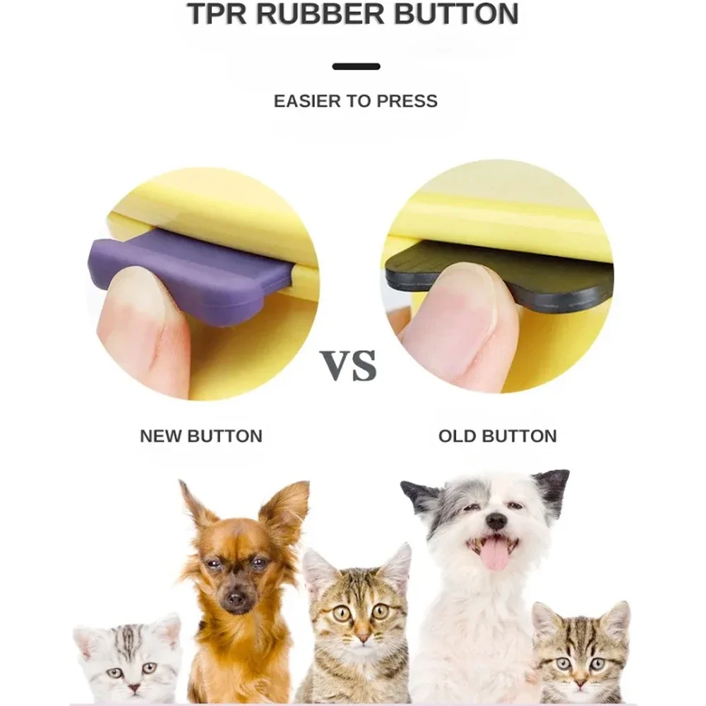 Arc-cepillo de depilación para perros y gatos, peine para perros, recortador de pelo largo y corto, herramientas de aseo para mascotas, suministros para gatos - imagen 2