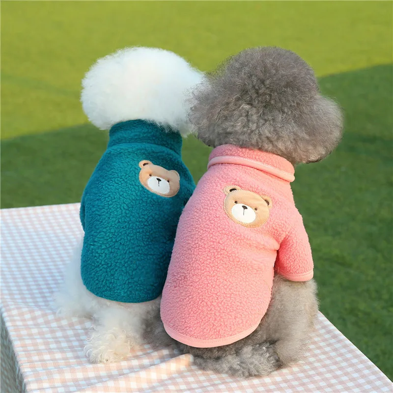 Sudadera con capucha de cuello alto para perro, abrigo cálido de lana para cachorro, ropa de invierno para perros pequeños, gatos, Yorkie, Chihuahua - imagen 3