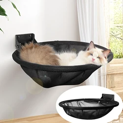 Hamaca de pared para gatos - cama plegable, transpirable y estable