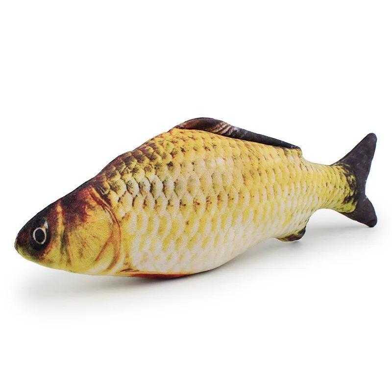 20cm pez simulado hierba gatera Anti-mordida juguetes para masticar para gatos menta pez relleno accesorios para gatos cachorro gatito juguetes para lamer suministros - imagen 2