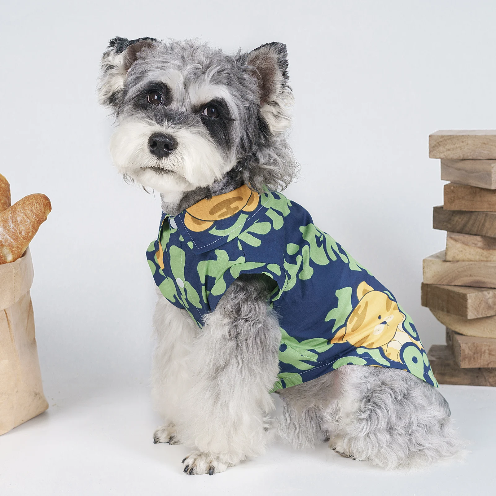 Camiseta de malla transpirable para perros, ropa para perros de peluche Schnauzer, camisetas de vocación para cachorros, camisas de verano para gatos y mascotas - imagen 3