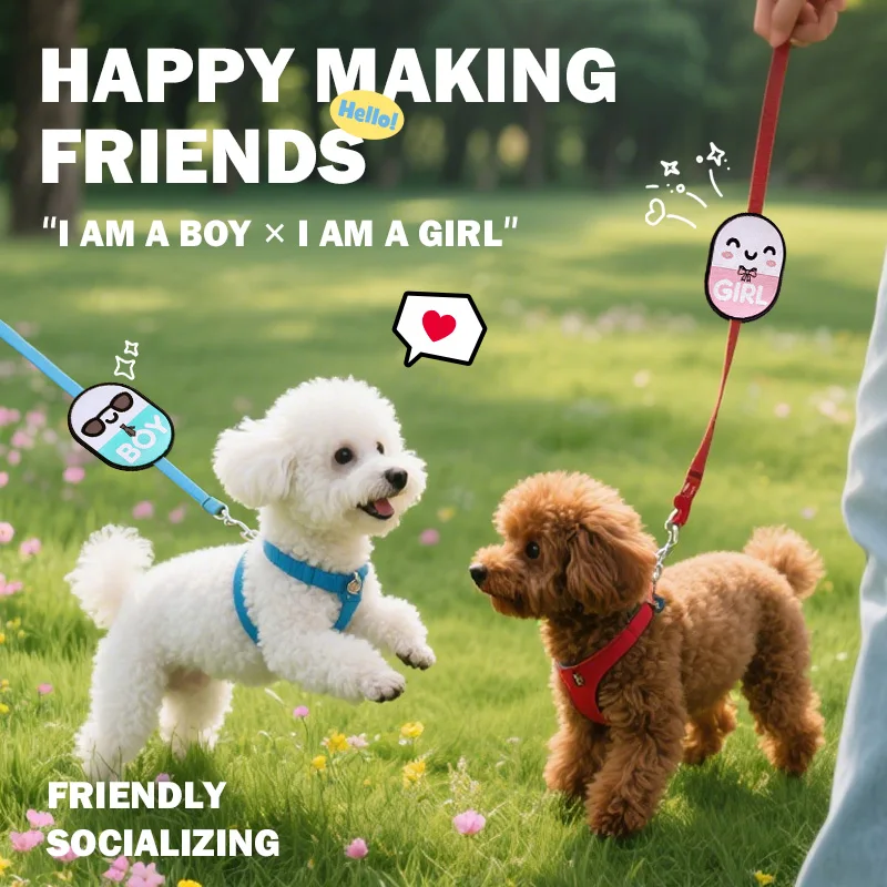 Correa para mascotas, señal de advertencia para perros y gatos con Velcro, etiqueta para gatos, correa para caminar para perros, señal de advertencia antitáctil y antialimentación - imagen 3