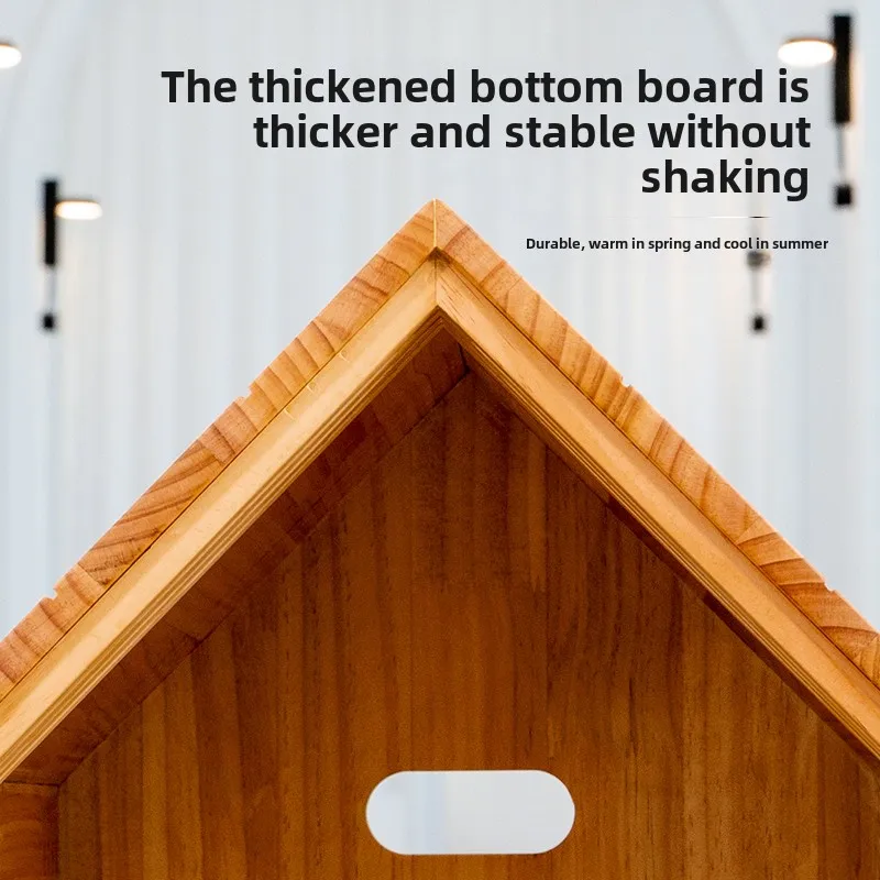 Casa de madera para perros de interior, nido Simple para perros pequeños y gatos, accesorios para muebles, producto para mascotas medianas, ventilación a prueba de humedad - imagen 5