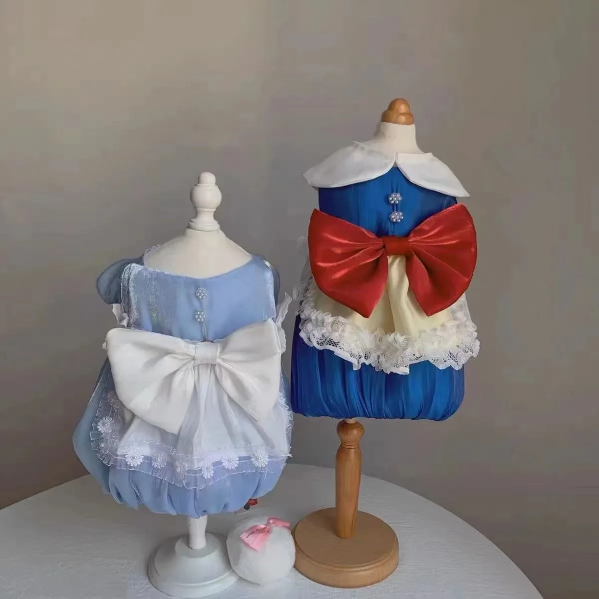 Vestido con lazo grande para mascotas, ropa para perros y gatos, vestido de princesa para mascotas, oso de peluche, ropa para cachorros pequeños de primavera y verano para perros pequeños