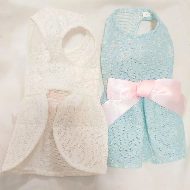 Vestido de lujo para perros pequeños - verano con lazo y encaje