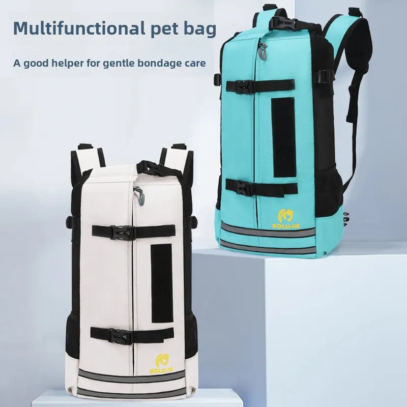Nueva bolsa para mascotas, mochila portátil para salir, mochila para perros, bolsa para perros al aire libre lavable y transpirable ventilada