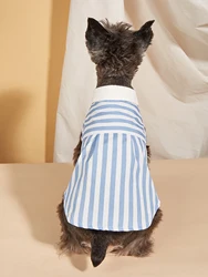 Ropa para perros pequeños con disfraz a rayas - suave para mascotas