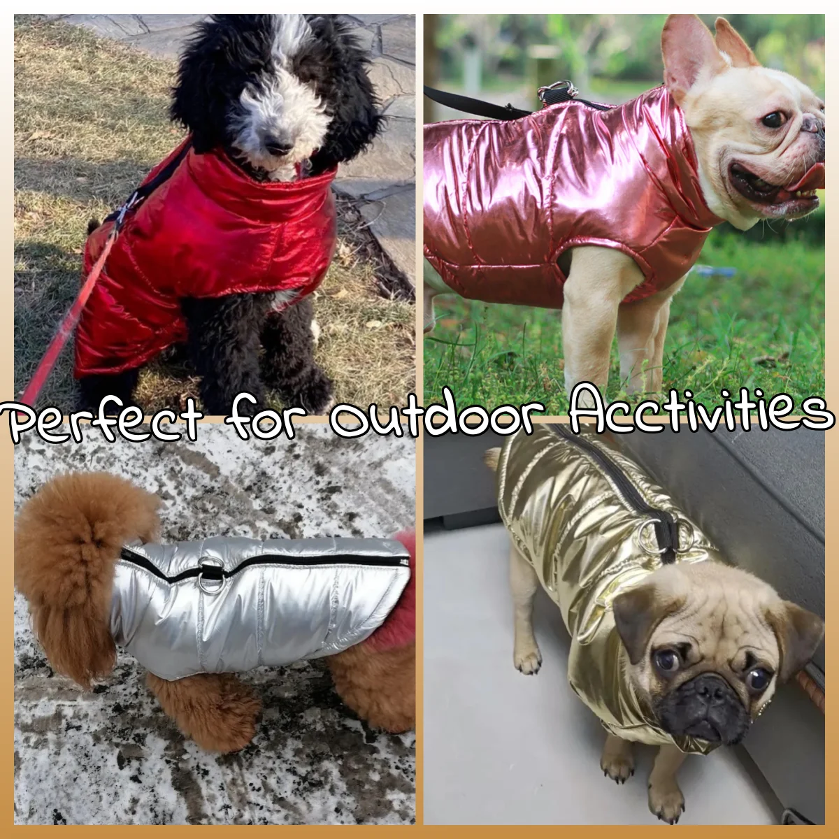 Ropa cálida para perros para invierno, chaleco impermeable para exteriores, abrigo para perros pequeños y medianos, chaqueta de cuello alto para mascotas, Parka para Chihuahua Bulldog - imagen 5