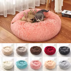 Cama nido felpa 2 en 1 para gato y perro mini, cálida invierno