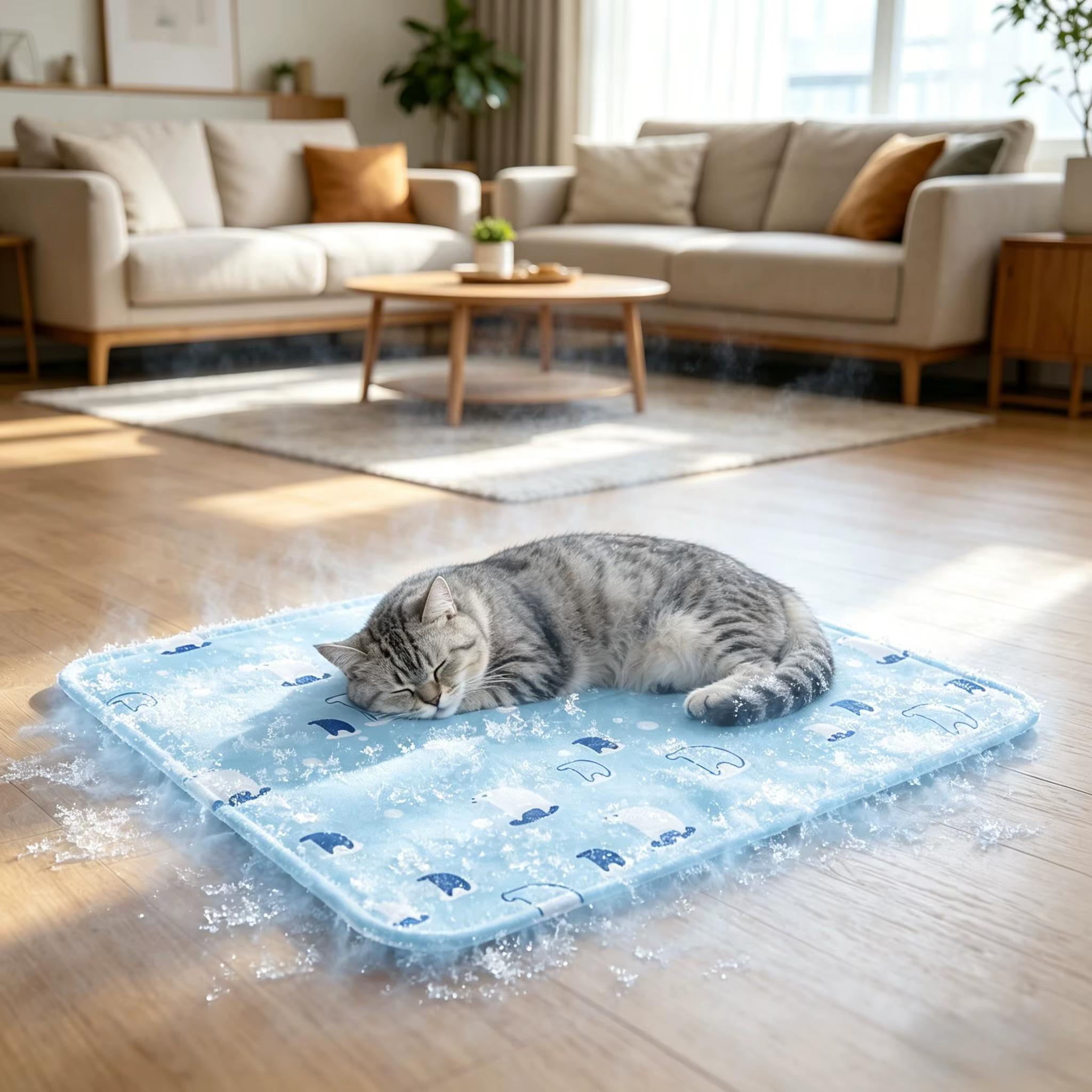 Alfombrilla refrescante perros y gatos resistente arañazos no tóxica - imagen 3