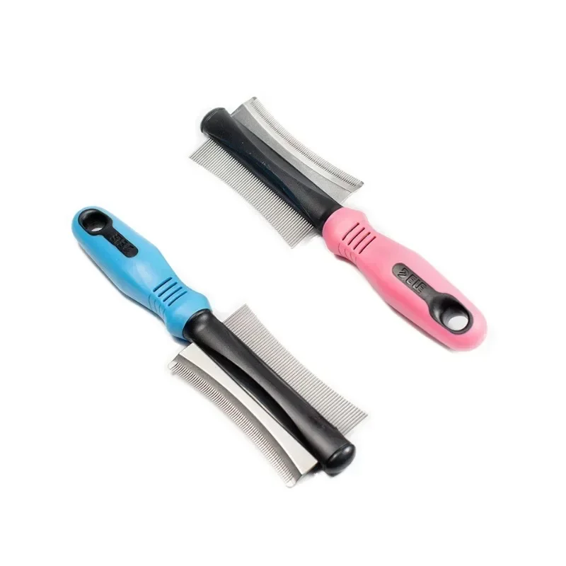 Peine de pelo para mascotas, removedor de pelo para perros y gatos, cepillo de fácil deshedding de doble cara para herramienta de cuidado de gatos para perros de pelo largo y pequeño - imagen 2