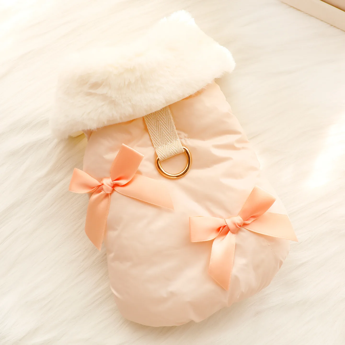 Lindo suéter de princesa para perros pequeños, ropa gruesa de algodón para invierno y otoño para mascotas, perfecta para perros pequeños de peluche - imagen 3