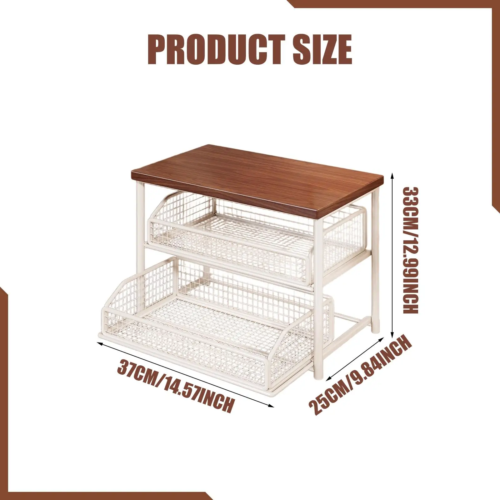 Coffee Station Organizer, Storage Rack, Wooden Kitchen Counter Shelf, Coffee Counter Shelf 2 Tier, for Pantry Syrup Mugs Cups Coffee Station Organizer, Storage Rack, Wooden Kitchen Counter Shelf, Coffee Counter Shelf 2 Tier, for Pantry Syrup Mugs Cups