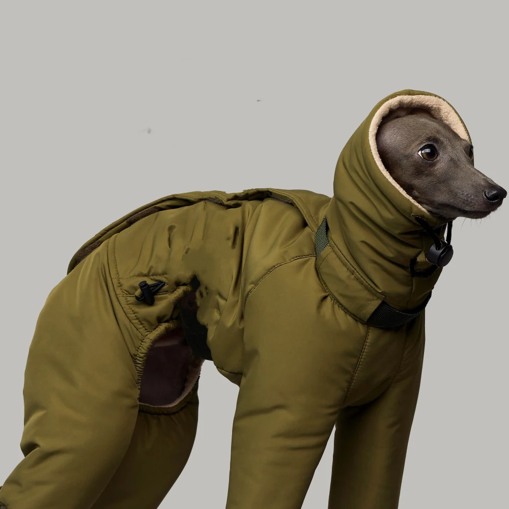 Spuer-ropa gruesa y suave para perros, disfraces de galgo, ropa cálida para perros, abrigo Whippet, chaqueta de galgo italiano - imagen 5