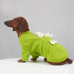 Abrigo punto suave para perros pequeños Dachshund – Primavera y otoño