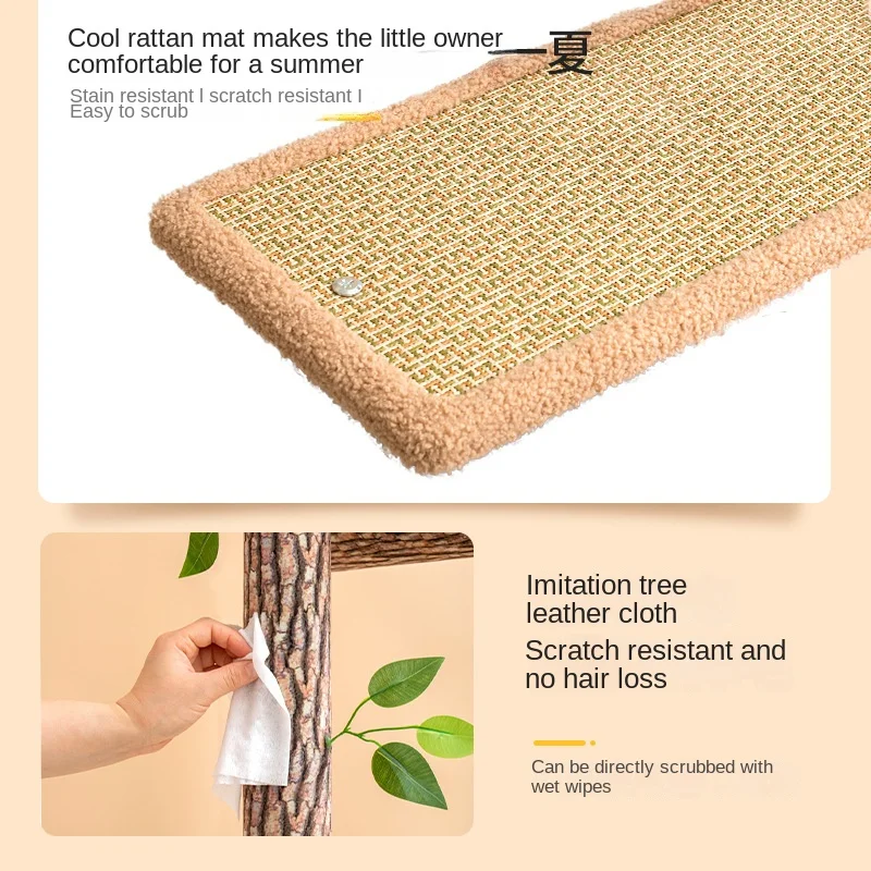 Árbol de escalada para gatos del bosque, Villa Grande, parque de atracciones para las cuatro estaciones, gran altura, ejercicio de Fitness - imagen 4