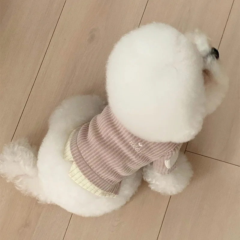 Ropa cálida de otoño para perros, camisa de lujo para perros, camiseta interior suave y bonita para cachorros, sudaderas con capucha con estampado de letras para gatos, jerséis para perros, ropa para mascotas - imagen 2