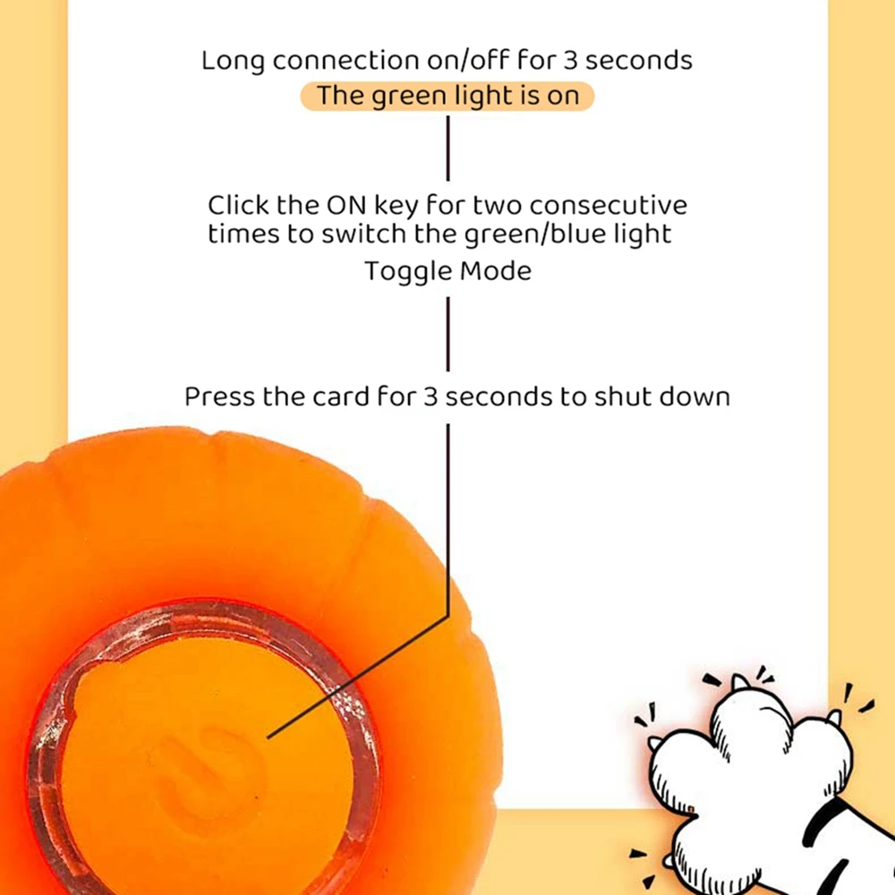 Pelota de juguete inteligente para gatos, bola giratoria interactiva que rebota automáticamente, accesorios para mascotas - imagen 5