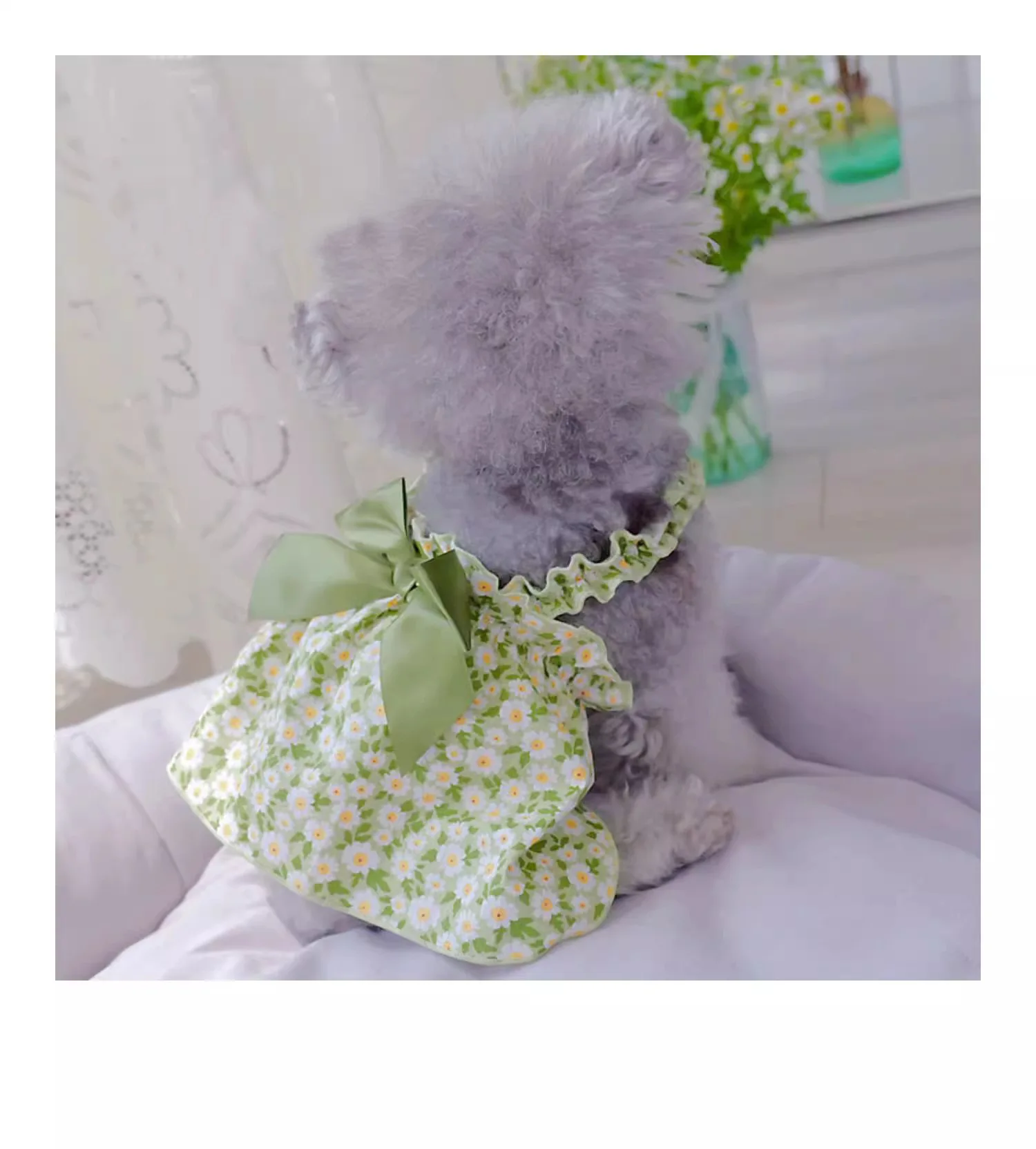 Vestido floral de verano para perros pequeños – Chihuahua y Bichón - imagen 2