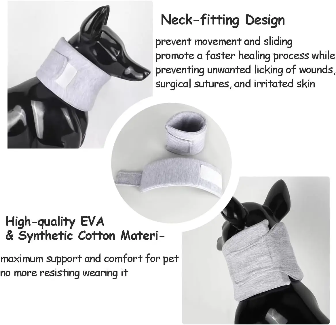 Cómoda correa protectora para el cuello del perro para después de la recuperación de la cirugía, previene la curación de heridas, las heridas y las eructuras antimordeduras de las mascotas - imagen 5