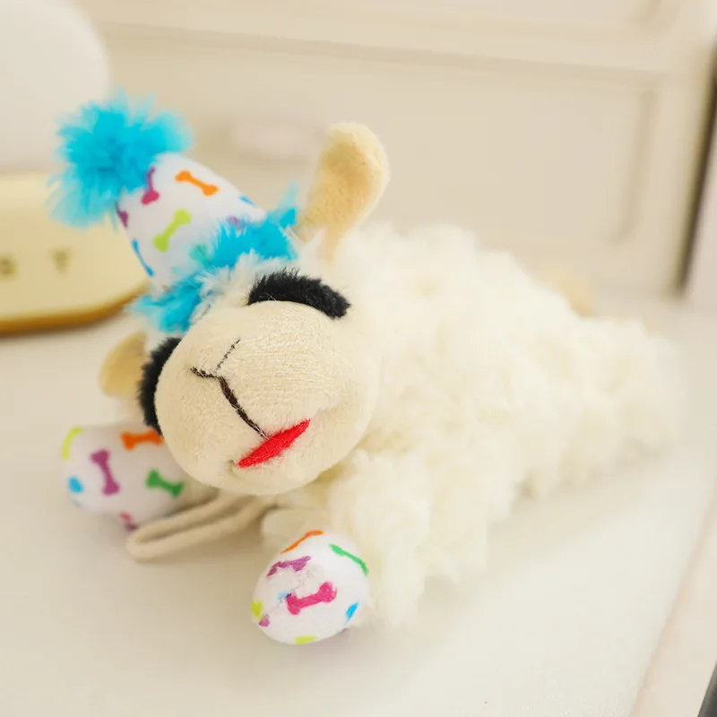 Juguete peluche con sonido para perros – Ovejita interactiva - imagen 4